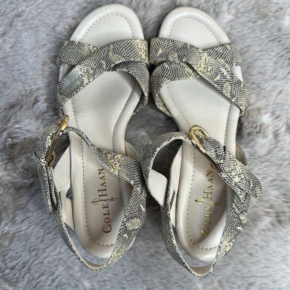 Cole Haan | NikeAir Tali | Wedge Snake Print Sandals - Picture 10 of 14
